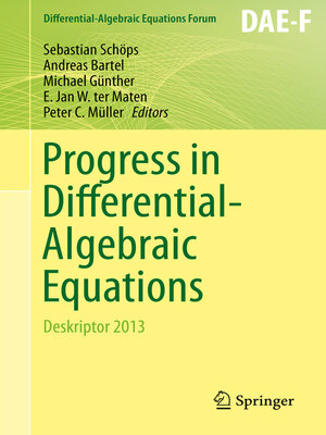 cover image of Progress in Differential-Algebraic Equations